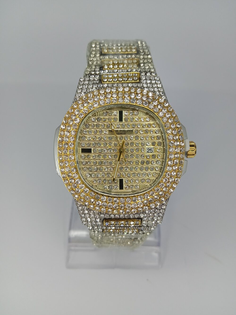 Patek Philippe White Diamond Stone Watch